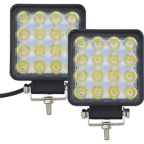 2pcs 4 pouces 48W Spot Light Work Light Bar LED, Wide Beam Work Light pour Off Road Truck SUV et 4x4 Fog Light (1/4)
