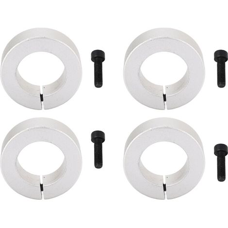 4Pcs Aluminum Alloy Split Shaft Collar Clamping Screw Shaft Collar Kit 25mm 1in Bore Diameter Shaft Collar Kit DIY Project MUMU