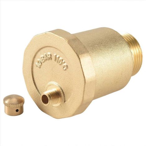 Soupape de purge d'air automatique en laiton avec filetage mâle 3/4 pouce pour soupape de décharge de pression de chauffe-eau solaire - JBMEDIA (1/4)
