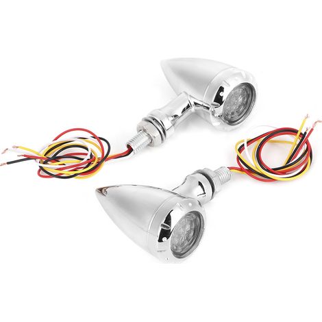 2x Clignotants LED moto 10mm Témoin de direction Flash (1/5)