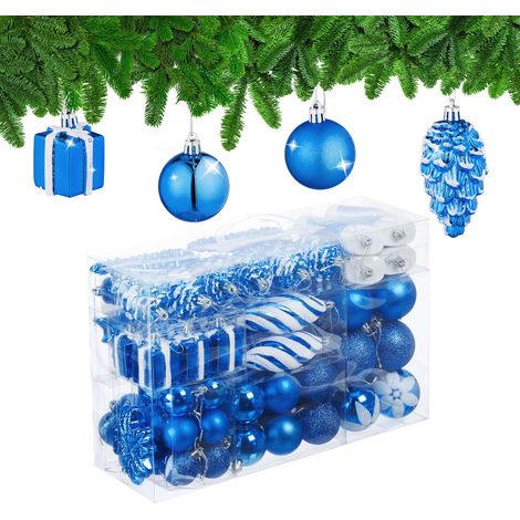 Juego de 72 adornos navideños para árbol de Navidad.