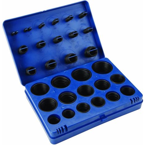 382PCS Ensemble de joint torique NBR assorti 30 produits O-rings en caoutchouc nitrile, Bleu, pour plomberie professionnelle, Air (1/5)