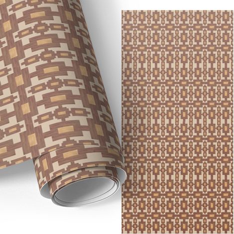 Möbelfolie - Selbstklebend - Klebefolie - Wasserfest - für Arbeitsplatte - Küchenschränke - Retro-Muster 50x100 cm
