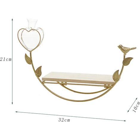(A) Étagère murale flottante avec support pour plantes en pot, style nordique, décoration intérieure. (1/5)