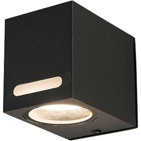 Wandlampe außen IP54 B: 6,8 cm GU10 Wandleuchte Eingang Fassadenstrahler Downlight