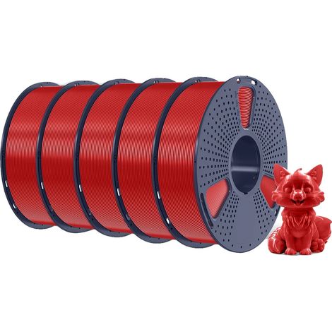 Filament d'imprimante 3D, 5kg PETG, Haute Résistance, 5KG PETG Rouge (1/2)