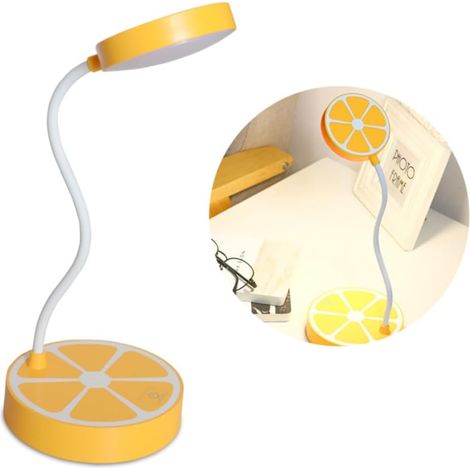 Lampe de bureau, 2W, coloris orange, USB, pour l'étude, la maison (1/5)