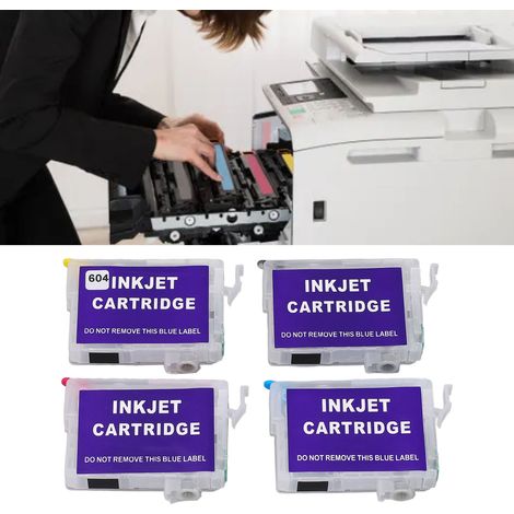 Les cartouches d'encre vides 604 et 604XL avec puces permanentes sont compatibles avec les imprimantes Epson Expression Home XP-2200, XP-2205, XP-3200, XP-4200, XP-3205, XP-4205, Workforce WF-2910, WF (1/5)