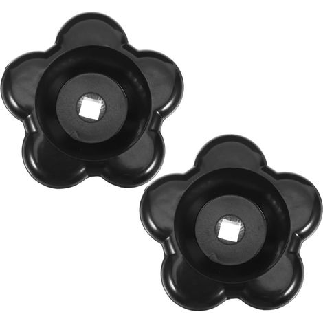 2 Pièces Poignée de Robinet Bakélite Noire, Volant Carré (1/5)