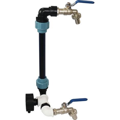 Kit de Robinet IBC Col de Cygne de Cuve , Robinet Cuve 1000L , Raccord Cuve 1000 litres , Récupération d'Eau de Pluie de 1000 Litres (1/5)