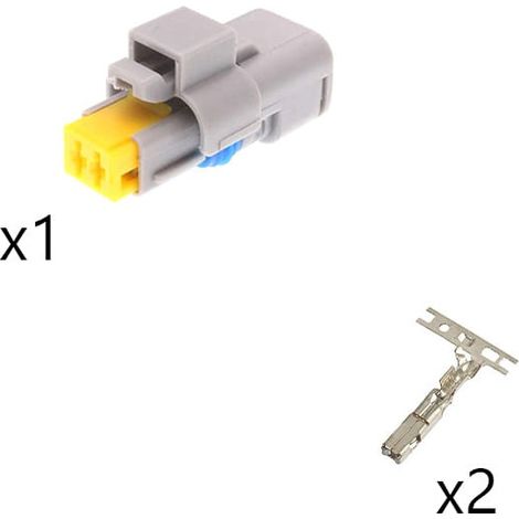 kit Connettore Miniseal porta femmina 2 vie grigio