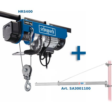 Paranco montacarico argano elettrico 200/400kg Scheppach hrs400+braccio bandiera (1/3)