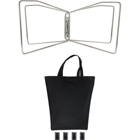 Étui de camping portable, base stabilisatrice en acier inoxydable, design pliable, coussinet antidérapant pour un rangement extérieur sûr, base en acier inoxydable pour boîte de rangement (1/5)