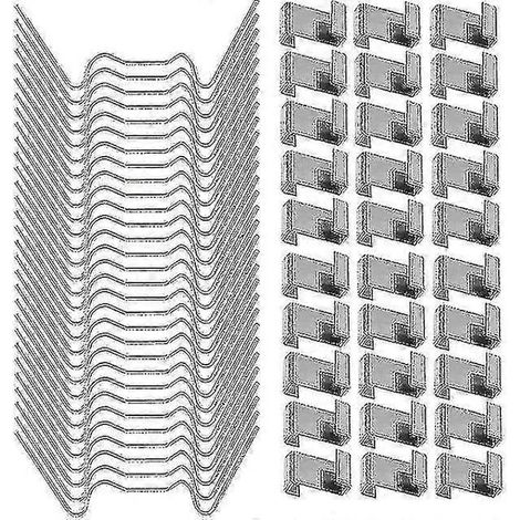 Filiyano – Kit de réparation d – NA/Pour lot x100 Kit de réparation d'accessoires de serre, pinces en W pour verre, pinces à recouvrement en Z pour (1/5)