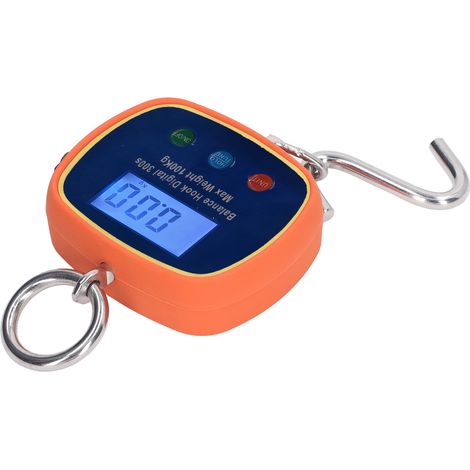 Digitale Hakenwaage mit LCD-Anzeige, Mini-Handwaage, tragbar, Hängewaage, maximale Tragkraft 100 kg (220 lb), 90–240 V (1/5)