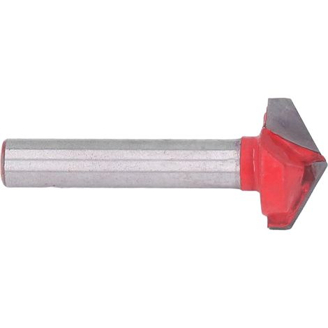 Fraise à rainurer en V pour le travail du bois, angle de coupe de 120°, diamètre de coupe de 16 mm, queue de 6 mm (1/5)