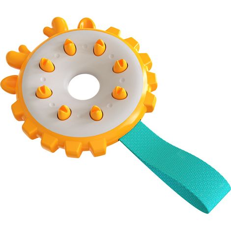 Hundekauspielzeug, orange Farbe, Gummiring