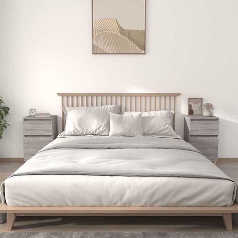 vidaXL Bedside Cabinets 2 pcs Grey Sonoma 40x35x70 cm (1/5)