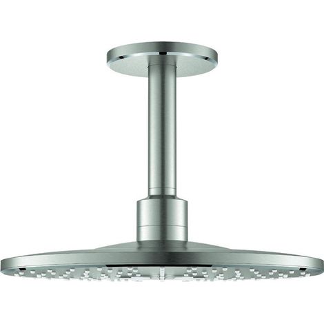 Grohe Rainshower SmartActive 310 Rainshower 310 SmartActive Conjunto de ducha de techo con brazo 142 mm, 2 chorros Supersteel Infinity Finish, 26477DC0