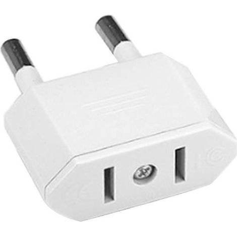 Adaptateur de voyage universel 6A pour prise européenne, convertisseur Euro, chargeur, convertisseur de prise européenne vers prise américaine 250 V blanc (1/5)