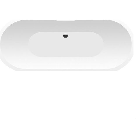 Modern Bathroom Double Ended Bath, 1655 x 445 x 580mm, Matt White