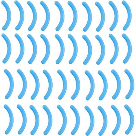 40 coussinets de rechange pour recourbe-cils, finition soignée, surface lisse, ultra-résistants, pour fille-Blue