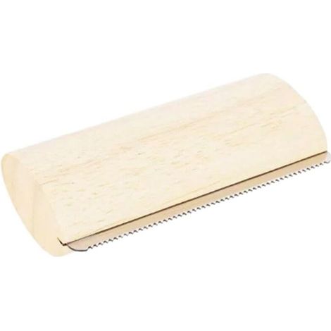 Brosse Anti-mue - Lame Dentelée Métallique - Poignée En Bois Naturel - Pour Chiens Chats Et Animaux À Poils - 1 Pièce (1/5)