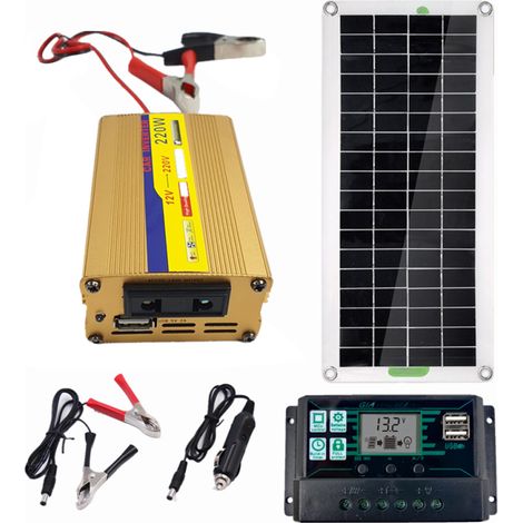 Panneau solaire polycristallin flexible de 30 W pour camping, voiture, voyages et alimentation de secours en extérieur (1/5)