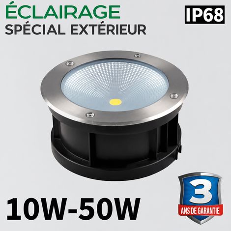 Spot LED encastrable sol extérieur rond COB IP68 inox 20W 1900K-6500K 53 × 55 × 45 cm 1,2 kg – Livraison gratuite (1/5)