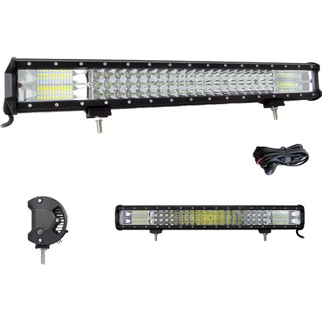 Barre lumineuse LED, faisceau large de 60° + faisceau spot de 30°, étanche IP67 (1/2)