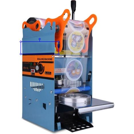 Machine à sceller manuelle en acier inoxydable pour gobelets, réglage libre, électrique pour thé et boissons, prise CN (1/5)