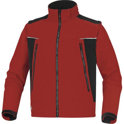 VESTE SOFTSHELL ROUGE DELTA PLUS 3 COUCHES LAMINÉES ORSA - ORSARN0   54/56 (XL) (1/4)