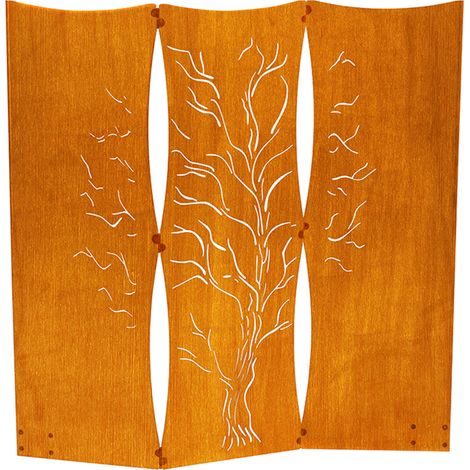 Home Deluxe - Pare-vue en acier de qualité BUTTERFLY - aspect rouille - Made in Germany (1/5)