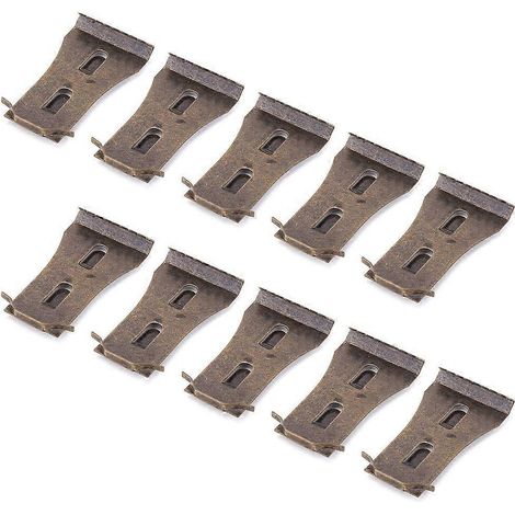 Lot de 10 crochets métalliques sans perçage pour briques, pour murs et tableaux en briques (1/4)