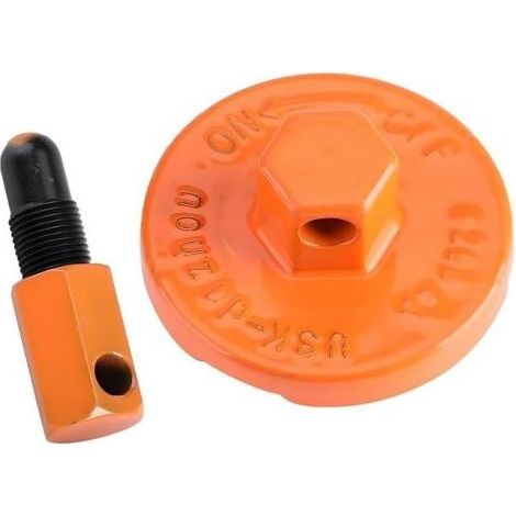 Outil Universel D'arrêt pour Le Démontage de La Tronçonneuse, Démonter de Embrayage de Tronçonneuse de Butée de Piston, Accessoires de Outils de Démontage du Volant Moteur(Orange) (1/5)