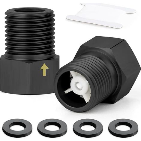 Black Brass Water Backflow Prevention 1/2" Female to 1/2" Male Without Feedback (1/3)