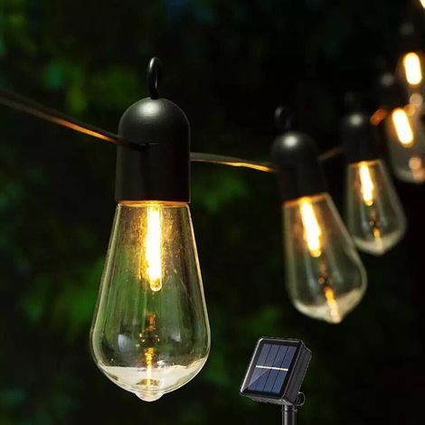 Catena di luci a Led 10 Lampadine per esterno Giardino ad energia solare da 4.5M (1/5)