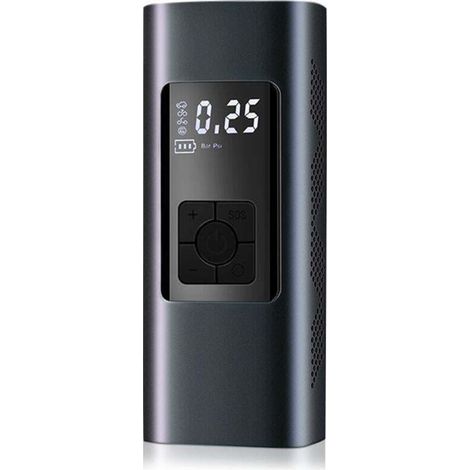 6000mAh Mini Pompe a Air Electrique, Compresseur a Air Portatif Gonfleur Pneus sans Fil 150PSI avec ecran LCD Numerique, Pompe a Velo Electrique avec
