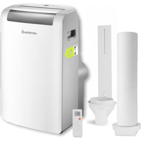 Climatiseur mobile 4en1 - ARISTON Mobis 10 Plus - 10 000 BTU/2,9kW - Filtres (Anti-Acarien, Pollen, Odeur) - 35m² - Classe A+ (1/5)