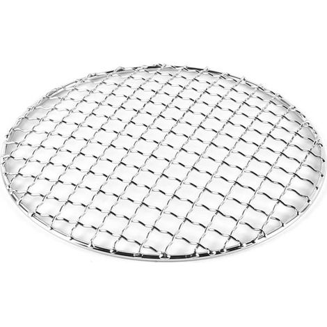 Dailygoods, Parrilla redonda para barbacoa, Acero inoxidable 304, Diámetro 20 cm, Orificios de aceite espaciados uniformemente (1/5)