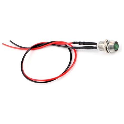 4 lampes témoins LED 12V 8mm, voyant vert pour tableau de bord, indicateur panneau voiture, camping-car. (1/4)