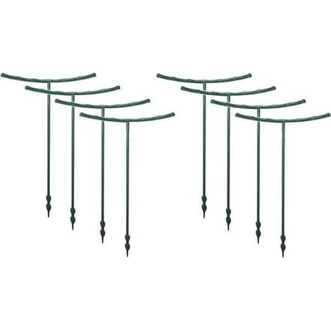 8 tuteurs demi-ronds en plastique, anneaux de support pour plantes, cages à plantes, supports pour pots de fleurs, structures grimpantes (1/5)