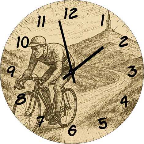 Horloge murale cycliste montée du Ventoux 29 cm (1/2)