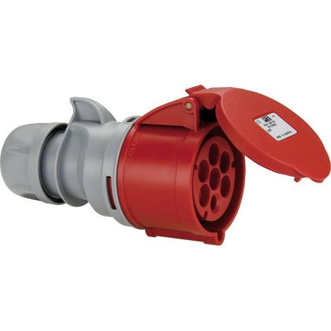 PCE 217-6V connettore femmina CEE a 7 poli rosso e grigio
