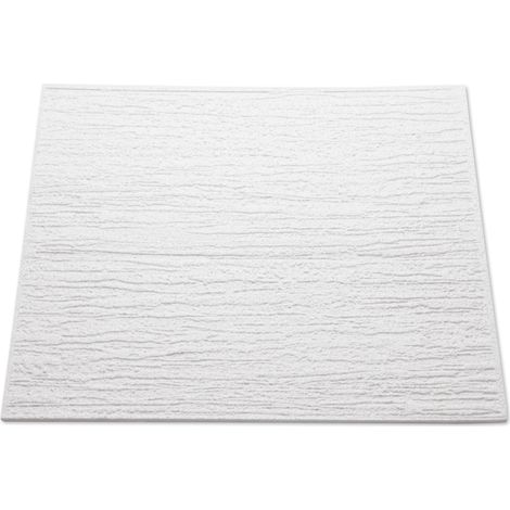 Dalle de plafond polystyrène expansé 6mm – Dimensions 500 x 500 mm – Lot de 8 pièces – Installation facile et recyclable – Decoflair