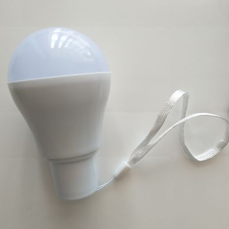 LED solar emergency light bulb, white hook energy-saving lamp for outdoor street stall (1/4)