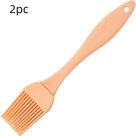 Brush À Huile - Poils Synthétiques Souples - Manche En Bois De Hêtre - Pour Cuisson Barbecue Pâtisserie Marinade - 2 Pièces (1/3)