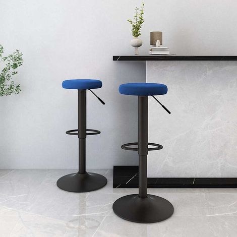 vidaXL Taburetes de cocina 2 unidades terciopelo azul (1/5)