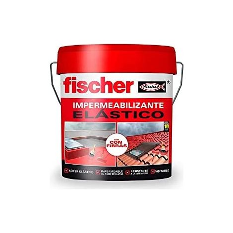 Impermeabilizzante 1kg 750ml terracotta con fibre 558431 fischer