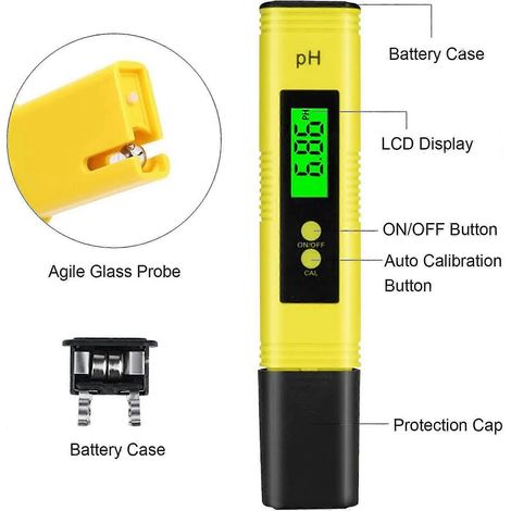 Testeur de qualité de l'eau 4 en 1 avec écran LCD : pH-mètre, TDS-mètre, EC-mètre et thermomètre. (1/5)